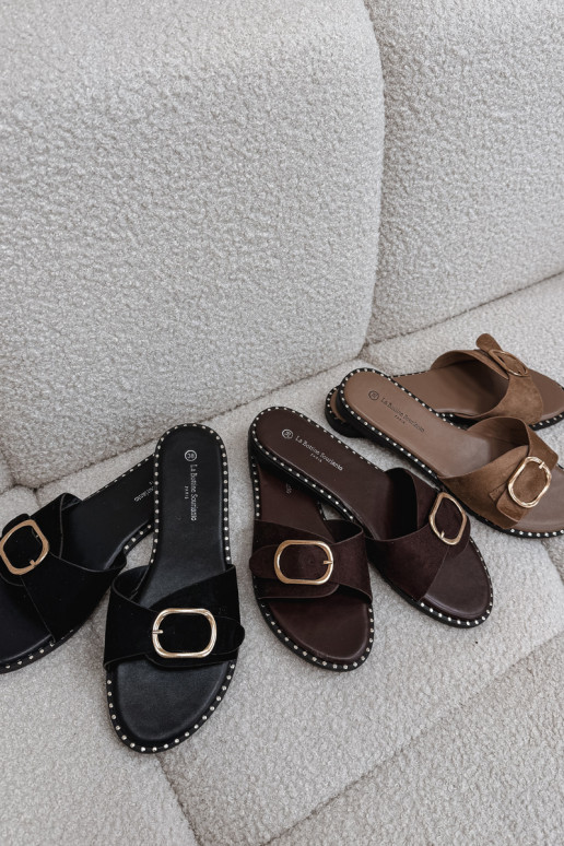 sieviešu čības ar platiem papēžiem  Melns Selivelle