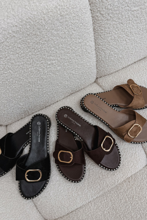 sieviešu čības ar platiem papēžiem  Melns Selivelle