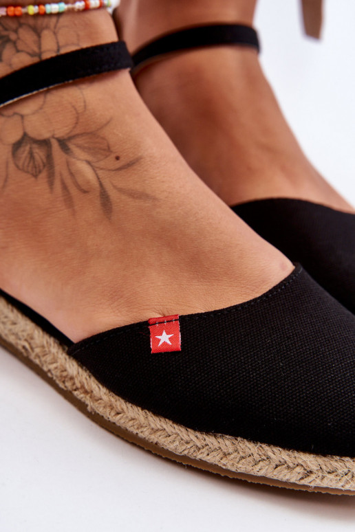  espadrilles ar platformu Big Star FF274526 Melns