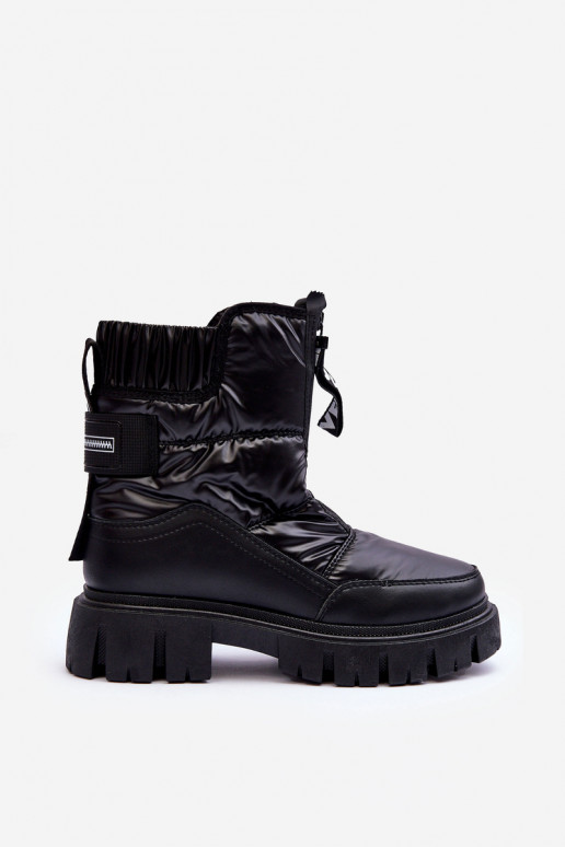  sniega apavi  siltināti Melns Freoc