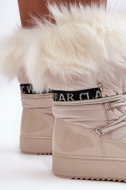  sniega apavi šņorējami Ziloņkaula krāsas Santero