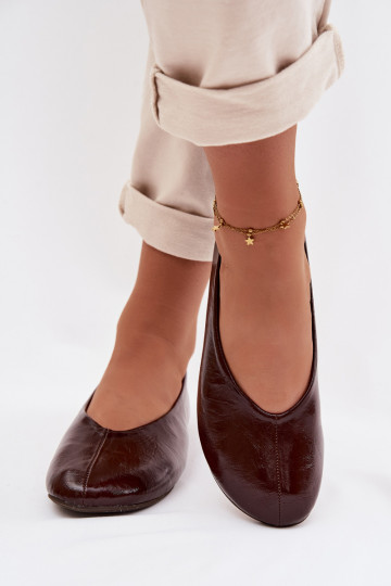 Lakotas balerīnas no eko ādas Czekoladowe Selanora 2