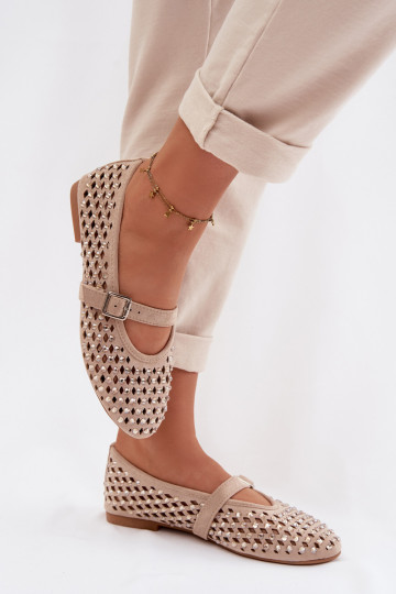 Balerīnas   ar mirdzošiem spīdumiņiem I em smilšu krāsas Wilvessa