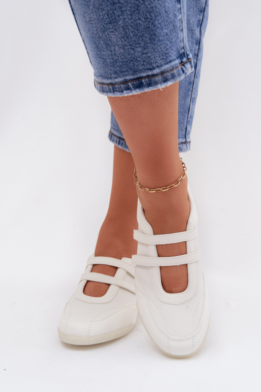 Sportiska stila Balerīnas  Ar svītrām baltas krāsas Farvessa