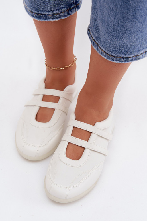 Sportiska stila Balerīnas  Ar svītrām baltas krāsas Farvessa