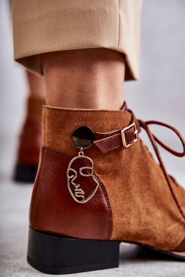 Sieviešu puszābaki no dabīgas ādas   5743A-29 brūnas krāsas 2