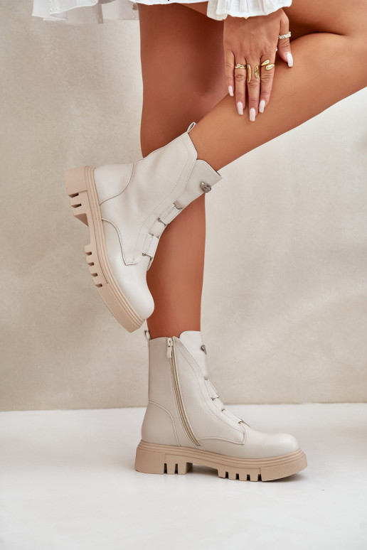 siltināti zābaki   Eko   Ziloņkaula krāsas Mailyra