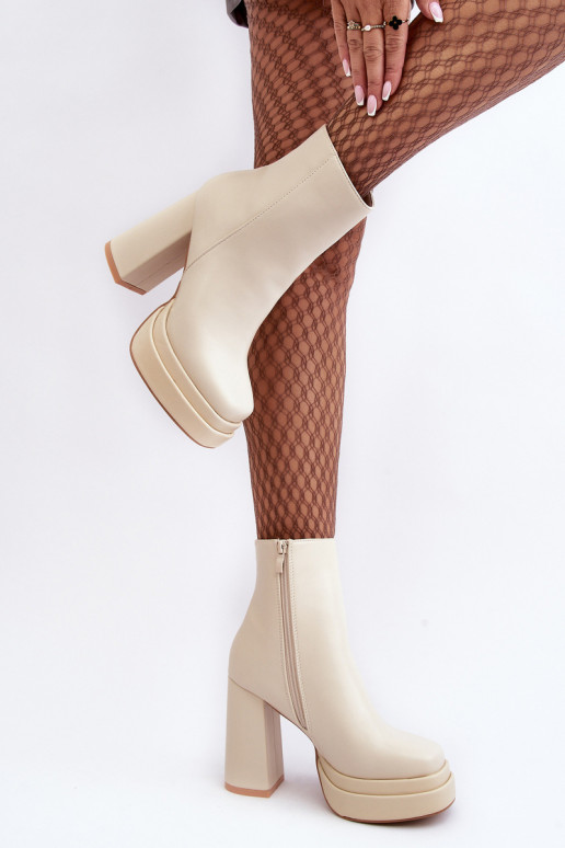  Sieviešu puszābaki   Ziloņkaula krāsas Sandstra