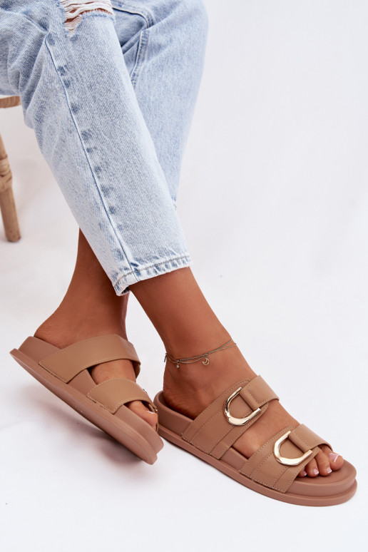 Eko Čibas no dabīgas ādas  Ar svītrām smilšu krāsas Rosinessa