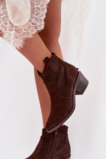 Zābaki  ar papēdi S.Barski HY61-8013 Czekoladowe 2