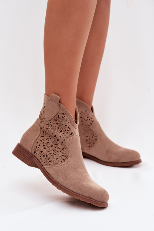 Zābaki  ar platiem papēžiem S.Barski HY61-8026 smilšu krāsas