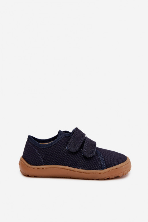 Bērnu baso gājienu čības Froddo Canvas G1700440-2 tumši zilā krāsā