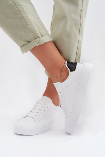  modeļa apavi  no eko ādas Big Star TT274928 HI-POLY SYSTEM baltas krāsas