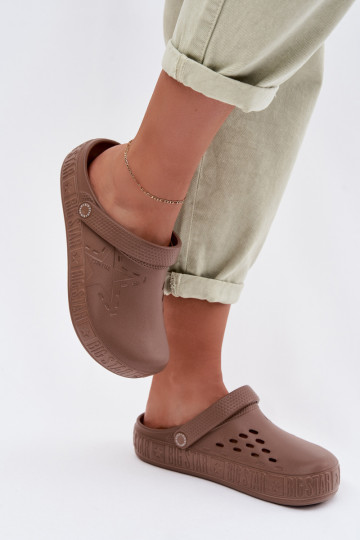 Čības   Vieglas čības uz pirksta Big Star TT274A085 brūnas krāsas