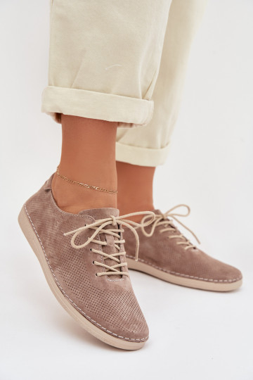 apavi  Z Naturalnego Zamszu S.Barski LR61-7080 smilšu krāsas 2