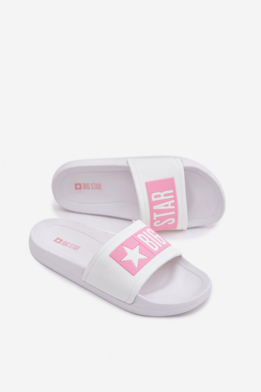 Bērnu čības Big Star TT374A002 baltas-rozā krāsā
