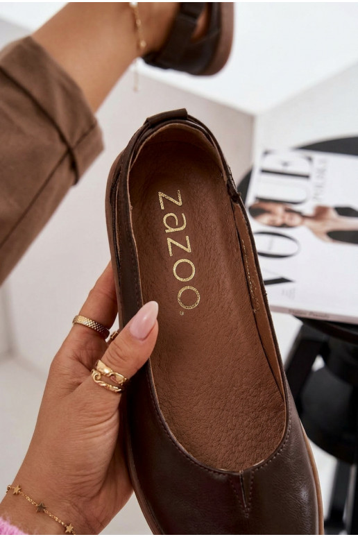 Balerīnas Barefoot Zazoo 10217 šokolādes krāsā