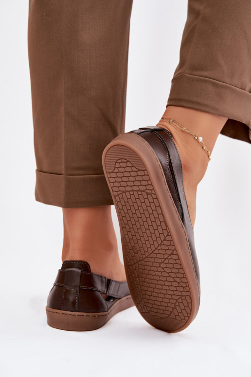 Balerīnas Barefoot Zazoo 10217 šokolādes krāsā