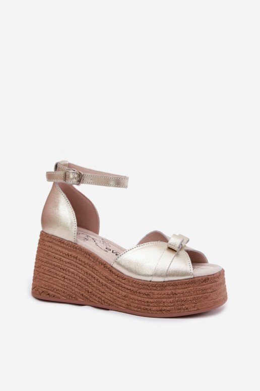 Zelta platformas sandales Ashen