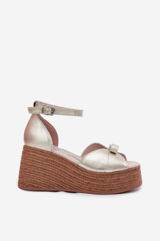 Zelta platformas sandales Ashen