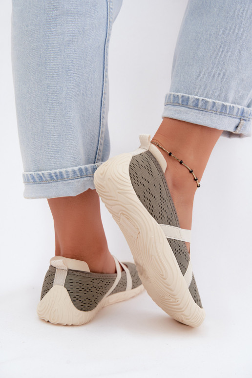Sportiskas balerīnas ar elastīgām siksnām zaļā krāsā Artiker 58C1904