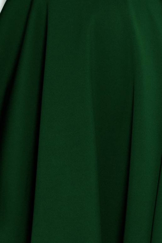 Izplestā kleita ar sirds formas izgriezumu - pudeles zaļa
