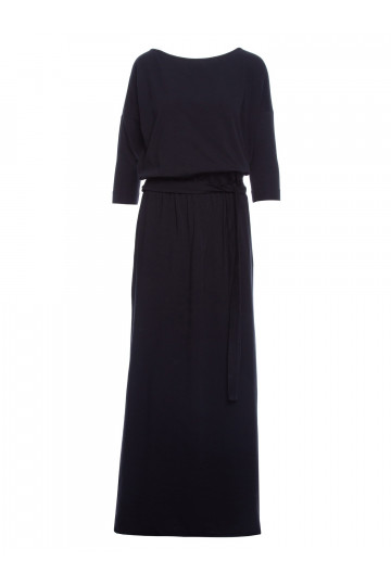 Melna maxi kleita ar jostu 2