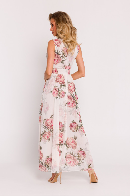 Šifona maxi kleita ar šķēlumu - modelis 2