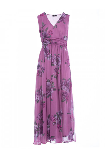 Šifona maxi kleita ar šķēlumu - modelis 3 2