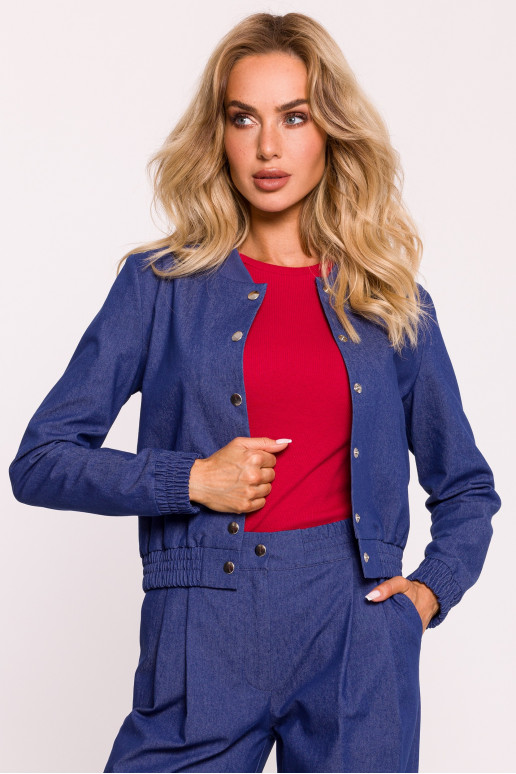 Zila bomber stila jaka