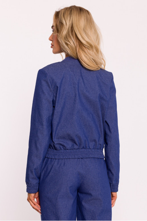 Zila bomber stila jaka