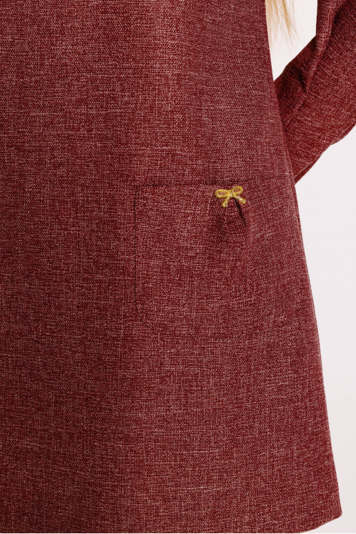 Bordo mini kleita no tvīda