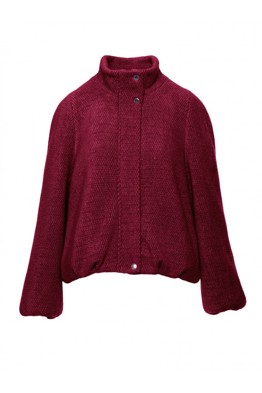 Bordo krāsas vilnas auduma jaka