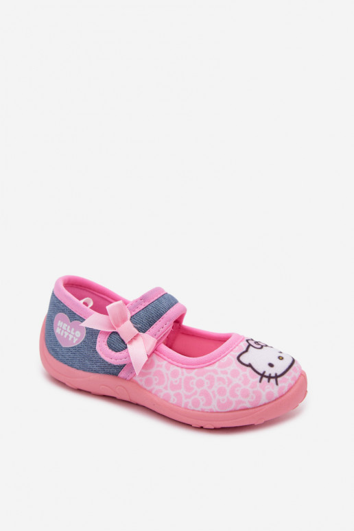 balerīnas   Čības bērniem ar lipīgām aizdarēm HELLO KITTY Rozā krāsas Shani