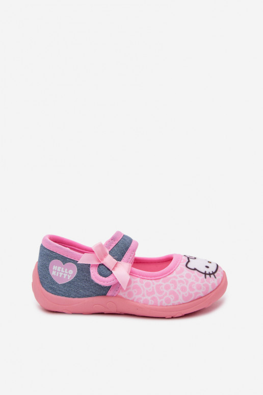 balerīnas   Čības bērniem ar lipīgām aizdarēm HELLO KITTY Rozā krāsas Shani
