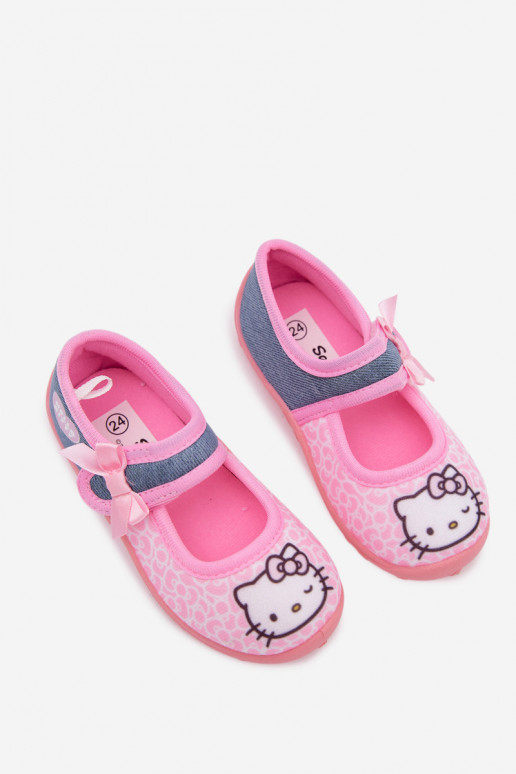 balerīnas   Čības bērniem ar lipīgām aizdarēm HELLO KITTY Rozā krāsas Shani