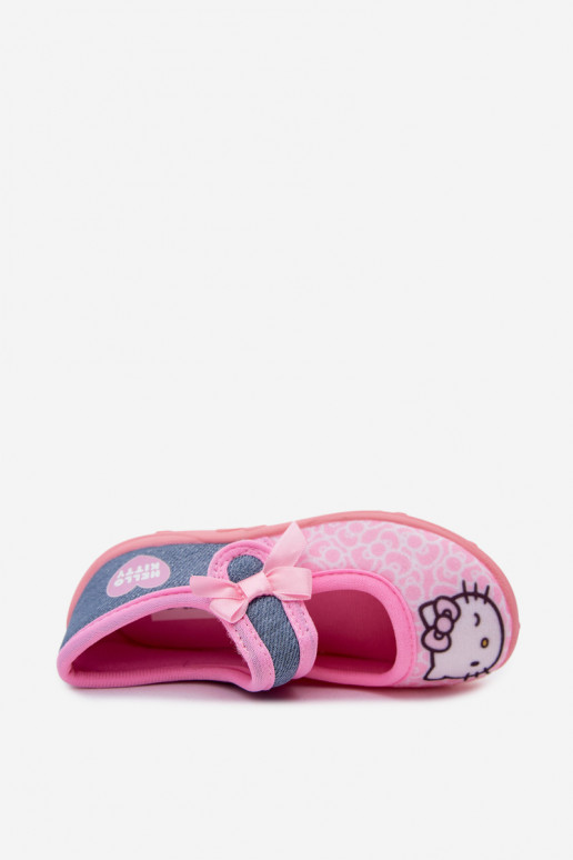 balerīnas   Čības bērniem ar lipīgām aizdarēm HELLO KITTY Rozā krāsas Shani