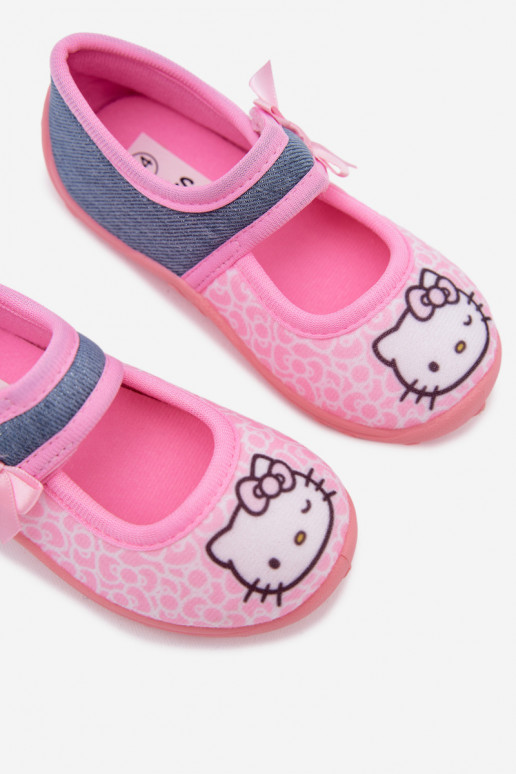 balerīnas   Čības bērniem ar lipīgām aizdarēm HELLO KITTY Rozā krāsas Shani