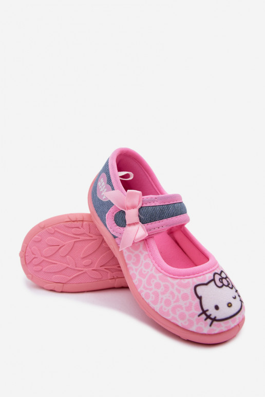 balerīnas   Čības bērniem ar lipīgām aizdarēm HELLO KITTY Rozā krāsas Shani