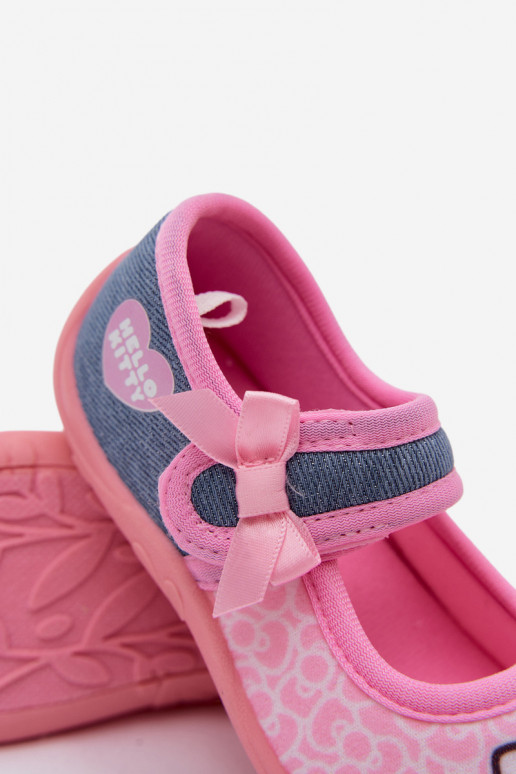 balerīnas   Čības bērniem ar lipīgām aizdarēm HELLO KITTY Rozā krāsas Shani