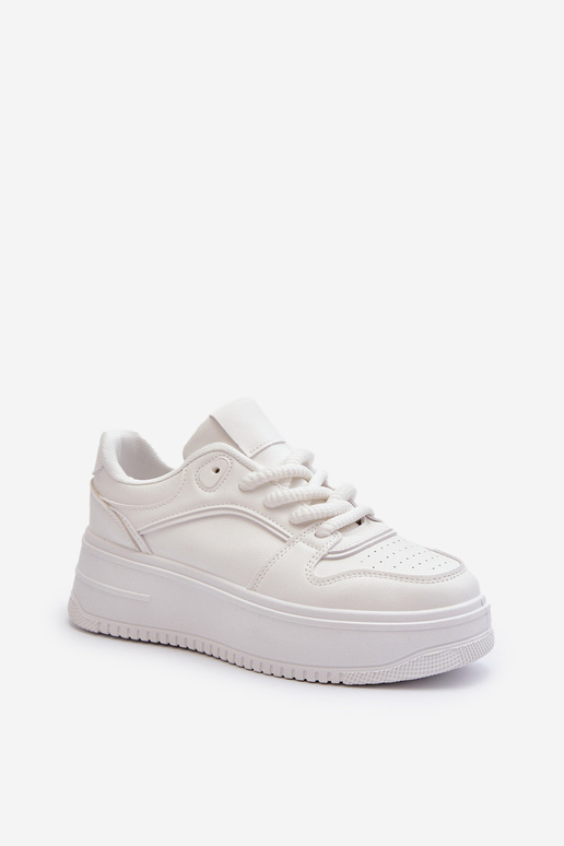 Baltas krāsas sneakers ar platformu...