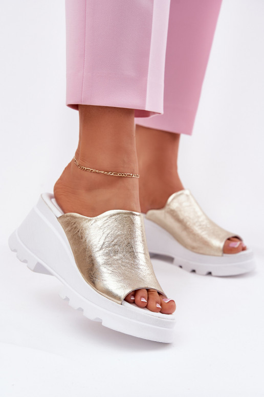 Čibas no dabīgas ādas  Artiker 56C0435 Zelta krāsas