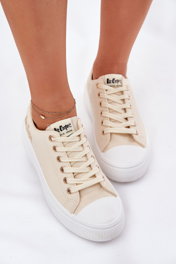 sieviešu puszābaki ar platformu Lee Cooper LCW-24-44-2464L smilšu krāsas