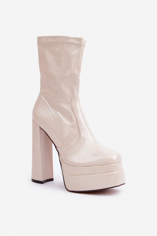 Laque Sieviešu puszābaki ar platformu   smilšu krāsas Lotisha