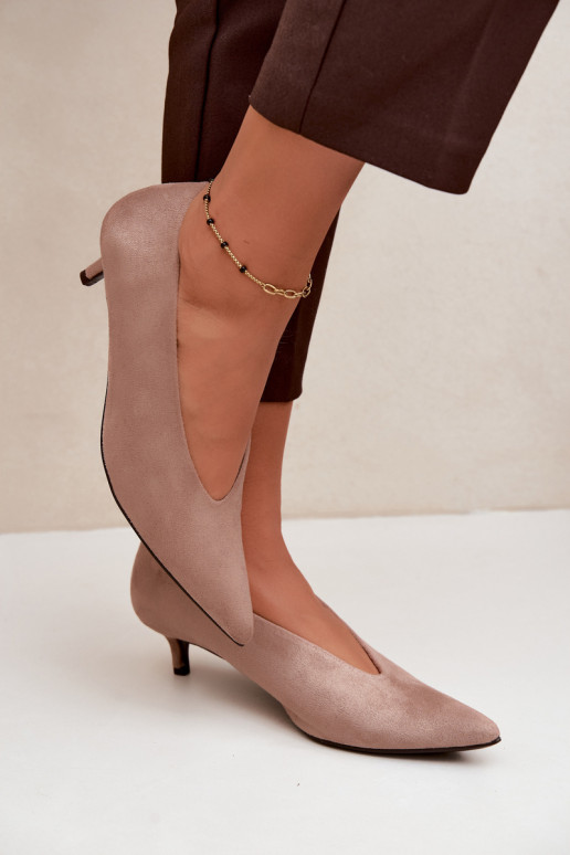 Kurpes Kitten Heel smilšu krāsas Nuretta