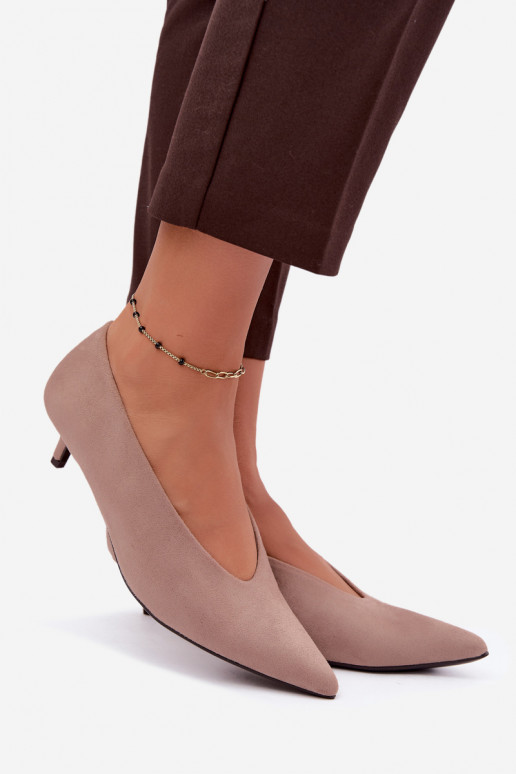 Kurpes Kitten Heel smilšu krāsas Nuretta