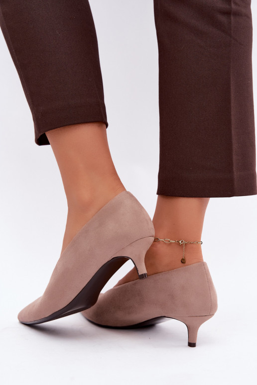 Kurpes Kitten Heel smilšu krāsas Nuretta