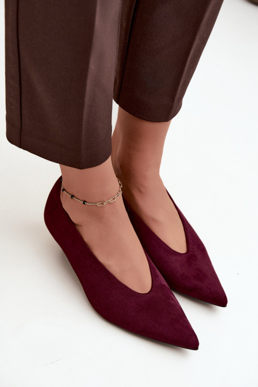 Kurpes Kitten Heel bordo krāsas Nuretta