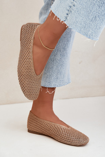 ar rakstiem Balerīnas ar tīkliņu zempapēžu Szampańskie Calmore