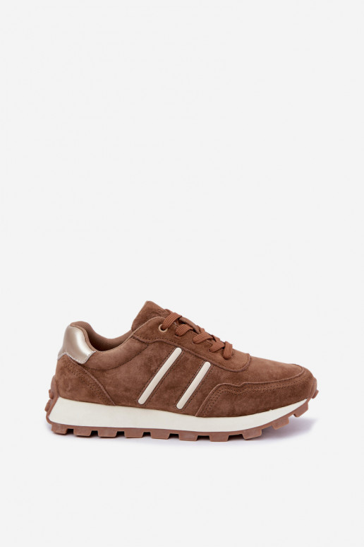  modeļa apavi Z Naturalnego Zamszu D&A LR62-7101 Camel